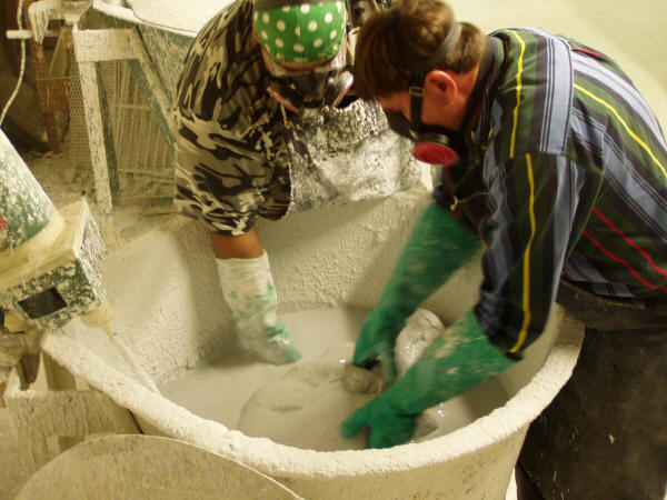 Michael nolte and Rigoberto Cruz Dipping Shell Molds