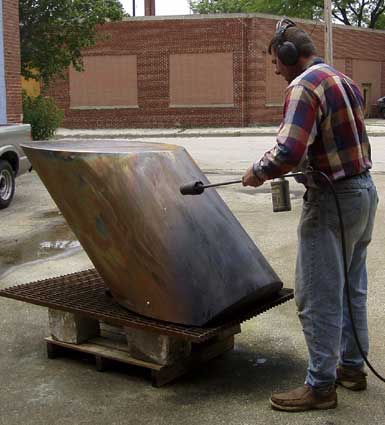 Applying Patina to Philosopher's Stones - Artist Jill Sebastian