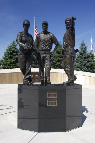 "Teamwork" Sculpture Cleaned and Waxed