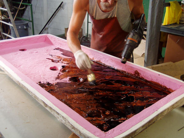 Brushing Wax Into a Mold